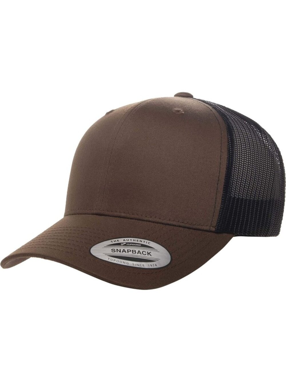 Men's Coyote Brown/Black Cotton Classics Trucker Mesh Cap YP Snapback Loose Cap